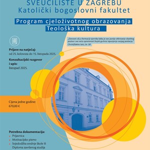 Raspisan natječaj za upis na program cjeloživotnog obrazovanja KBF-a "Teološka kultura"